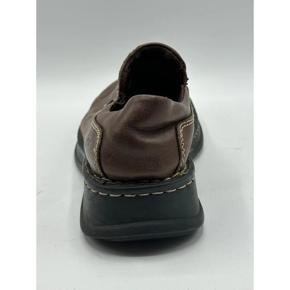 BORN Mens Brown Leather Slip On Loafers Casual Comfort Shoes Size 6.5 EU 37